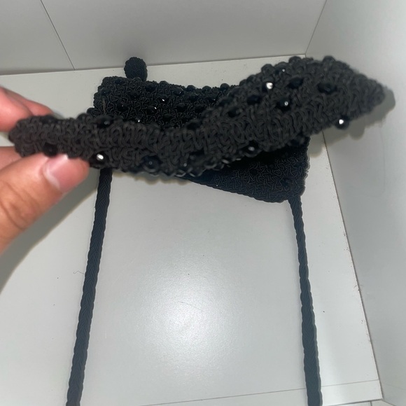 Mini beaded bag woven bag crotchet purse braided bag vacation bag black y2k bag - Picture 11 of 12